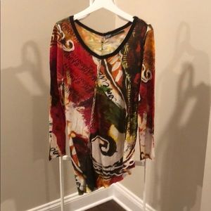 Desigual asymmetrical long shirt